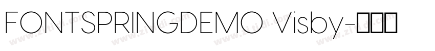FONTSPRINGDEMO Visby字体转换